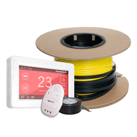 Thermowire Underfloor Heating System Kits w/Dual Thermostat - 101515TD