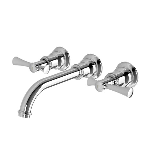 Phoenix Cromford Basin/Bath Wall Tap Set - LF Chrome