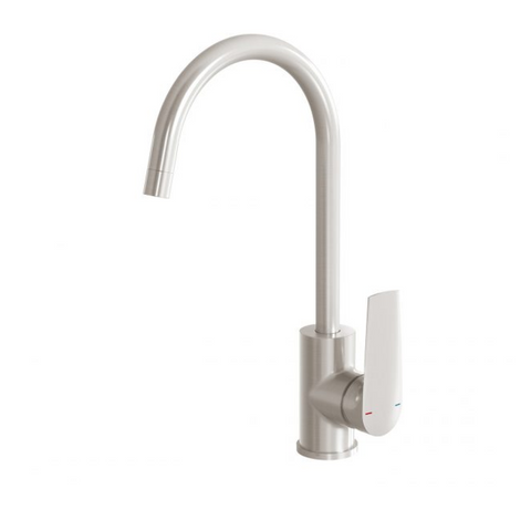 Phoenix Arlo 200mm Gooseneck Sink Mixer - LF Brushed Nickel