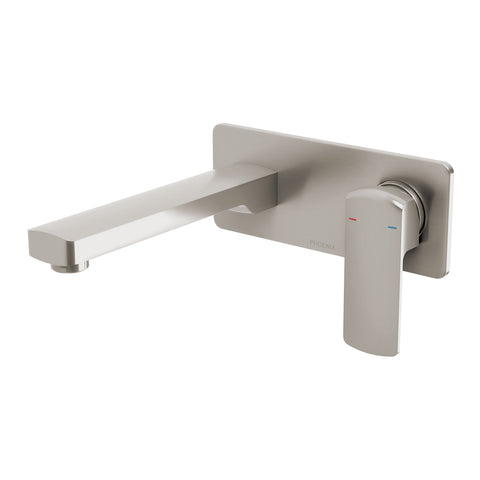 Phoenix Teva Wall Basin/Bath Mixer Set 6 Star 200mm Trim Kit Only - Brushed Nickel