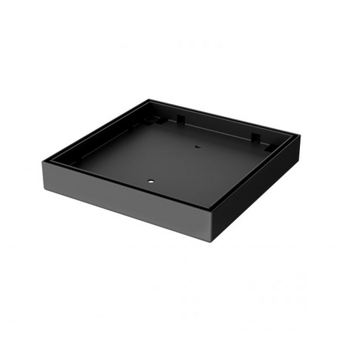 Phoenix Point 130mm Tile Insert Drain w/76mm Outlet - Matte Black 316 Stainless Steel