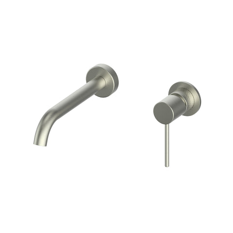 Greens Reflect Wall Basin Mixer - Brushed Nickel