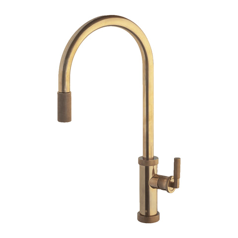 Armando Vicario Urban D Pull Out Kitchen Mixer - Natural Brass