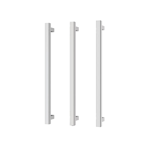 Phoenix 12V Heated Triple Towel Rail Square 600mm - Chrome