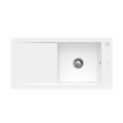 Villeroy & Boch 60 1000 Right Hand Sink with Drainer 1TH - Alpine White
