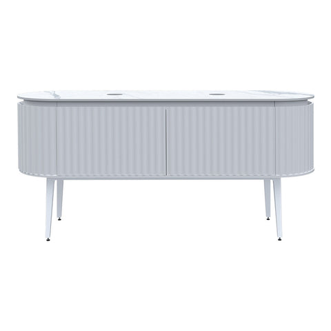 Parisi Abbraccio 1800 Matte White Floorstanding Vanity - Twilight