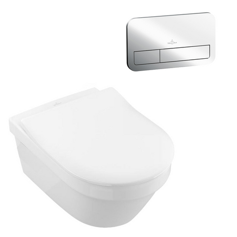 Villeroy & Boch Architectura 3.0 Wall Hung Toilet incl/Slim Seat & VB Cistern Package