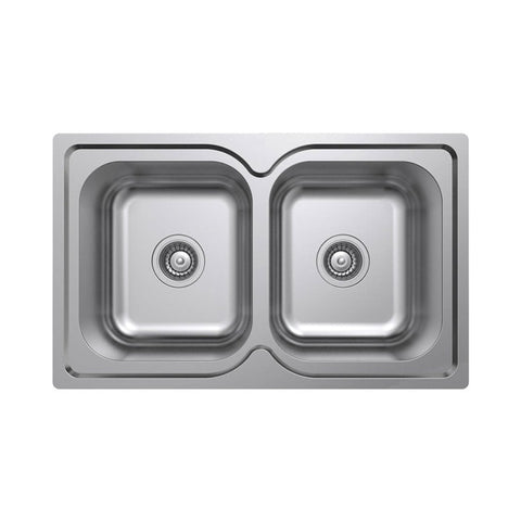 Argent Format 780 Double Sink - No Tap Hole
