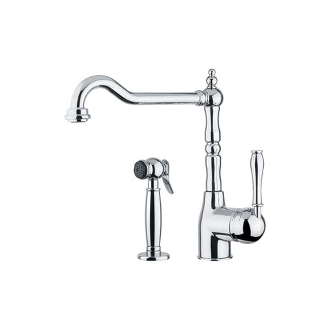 Armando Vicario Provincial Kitchen Mixer w- Side Spray - Chrome