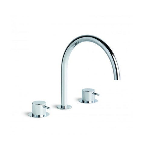 Brodware Minim 3 Piece Kitchen Tap Set - Chrome