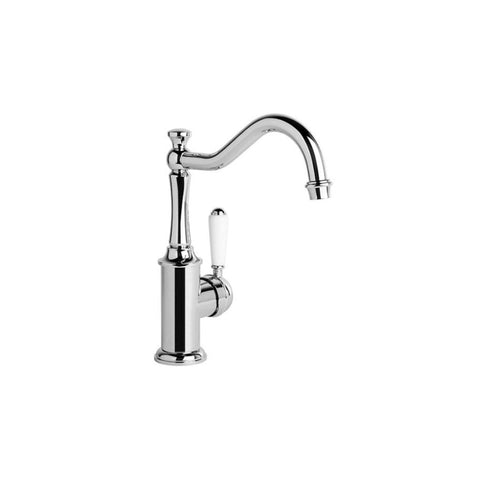 Brodware Neu England Kitchen Mixer White Porcelain Lever 1.8008.02.4.G1 - Chrome