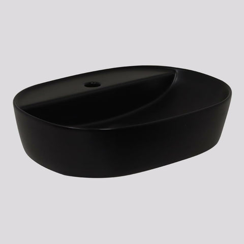 Argent Grace Neu 505 Oval Above Counter Basin - 1 Tap Hole Matte Black