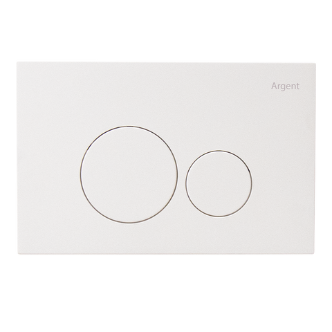 Argent Grace Round Mechanical Flush Plate - Matte White