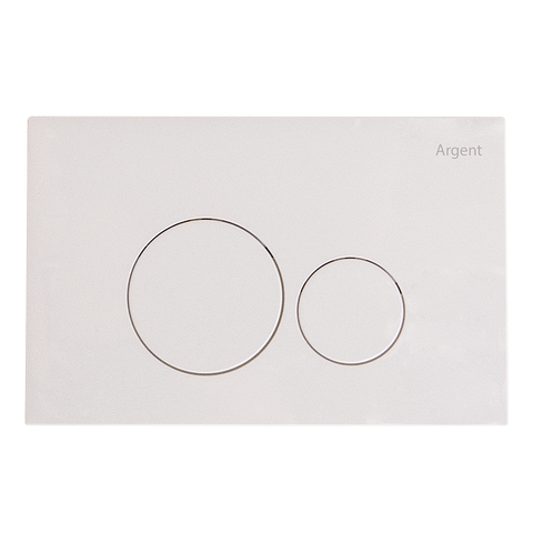 Argent Grace Round Mechanical Flush Plate - White