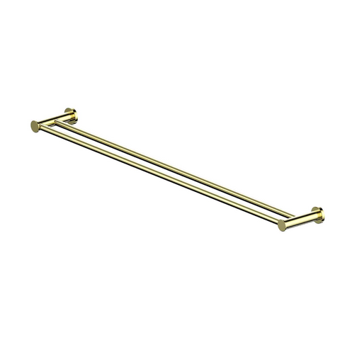 Greens Reason Double Towel Rail - Brushed Brass