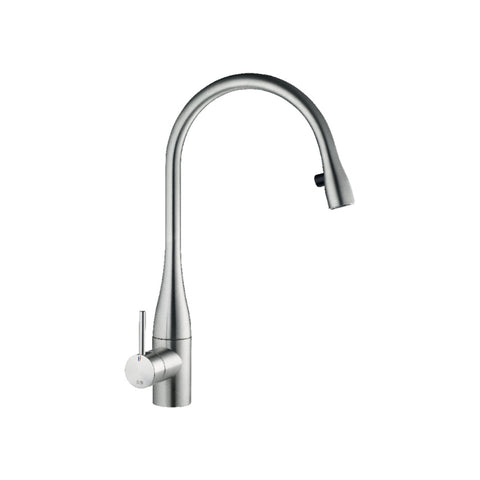 KWC Eve Pull Out Sink Mixer with Light - Stainless Steel