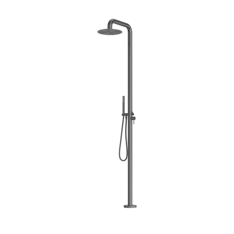Nero Zen SS316L Outdoor Freestanding Shower Column - Graphite