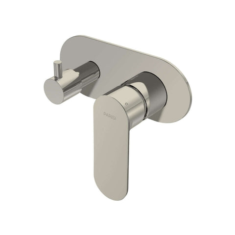 Parisi Ellisse II Wall Mixer with 3-Way Diverter - Brushed Nickel