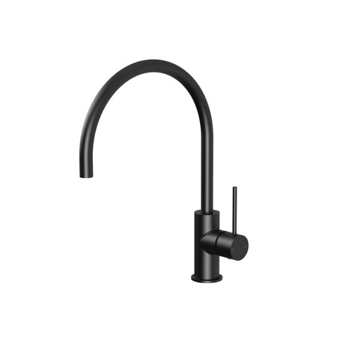Phoenix Vivid Slimline Gooseneck 220mm Sink Mixer - Matte Black