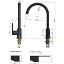 Meir Round Gooseneck Kitchen Mixer - Matte Black