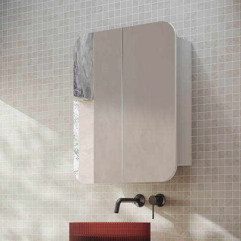 Cassa Design Rec 600 x 750 Shaving Cabinet - Matte White Interior