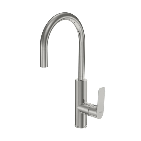 Parisi Slim II Gooseneck Kitchen Mixer - Brushed Nickel
