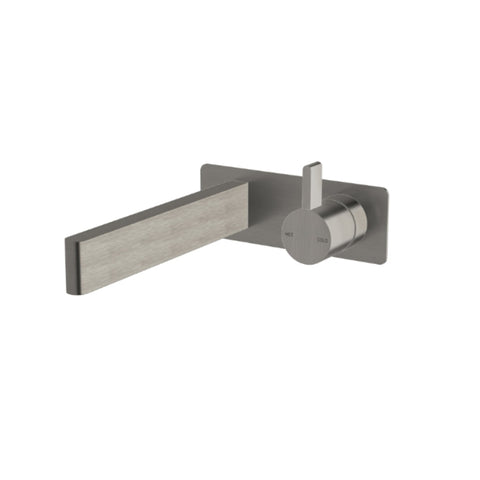 Sussex CALIBRE Wall Basin Mixer Set 200mm - Brushed Gunmetal