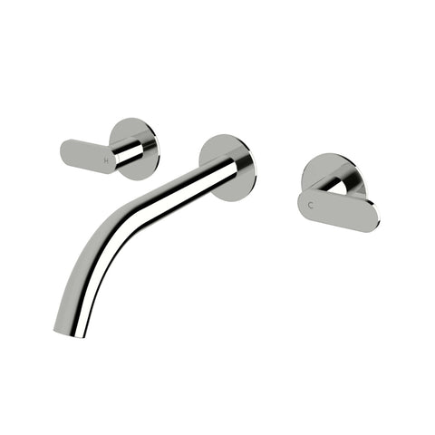 Sussex Duet 200 Wall Bath Tap Set - Chrome