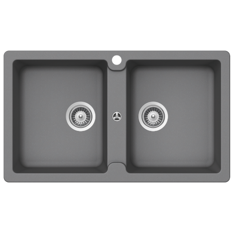 Abey Schock Typos Inset Double Bowl Sink 1TH - Croma