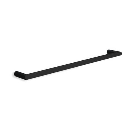 Thermorail 12V Round 832 Black Single Bar Heated Towel Rail - DSR8B