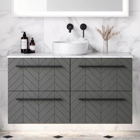 Timberline x Shaynna Blaze Caprio 1200mm Wall Hung Vanity - Stratiss SilkSurface