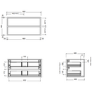 Timberline x Shaynna Blaze Embrace 900mm Wall Hung Vanity - Lapis Salt SilkSurface