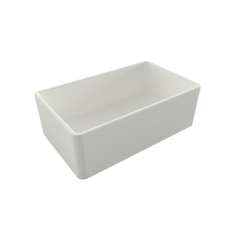 Turner Hastings Novi 75 x 46 Fine Fireclay Butler Sink - Matte White - Flat/Ribbed