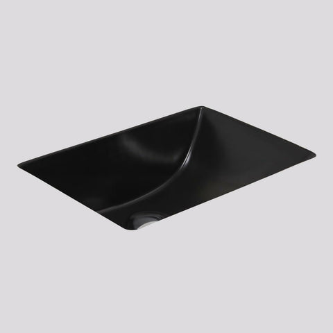 Argent Pace 460 Rectangular Under Counter Basin - No Tap Hole Matte Black