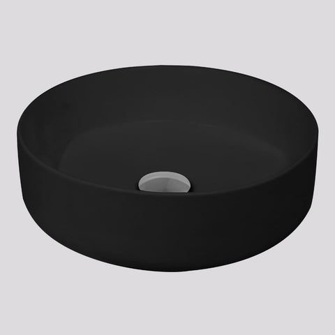 Argent Grace Neu 355 Round Vessel Basin - No Tap Hole Matte Black