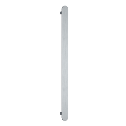 Thermorail 12V Flat Pill 900 Vertical Single Heated Towel Rail - VP900BR Brushed Stainless Steel