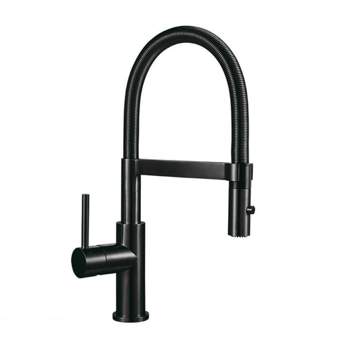 Villeroy & Boch Steel Expert Compact Pull-Out Sink Mixer - Matte Black