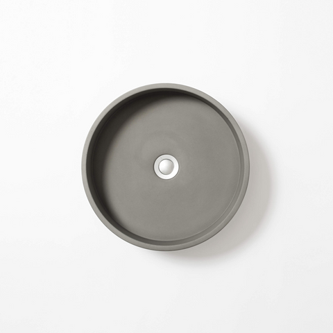 Concrete Studio Wirli Vessel Basin - Mid Grey