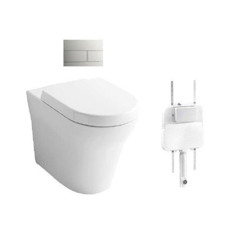 TOTO MH Wall Faced Toilet and D Shape Soft Close Seat - Includes THX918 S-Connector