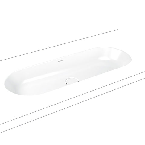 Kaldewei Centro Undercounter Basin 910 x 380 - 01-3060-0001K - Alpine White