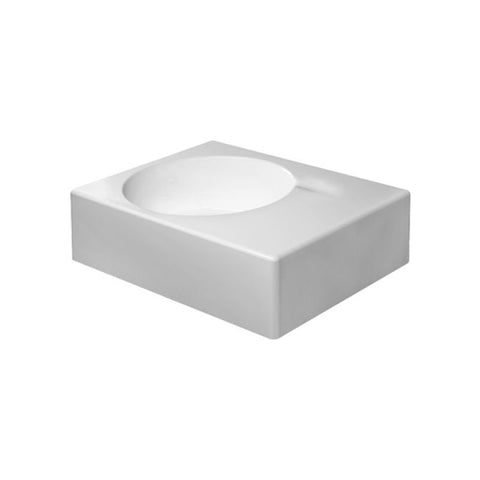Duravit Scola Wall Hung Washbasin Left Bowl No Tap Hole - Gloss White