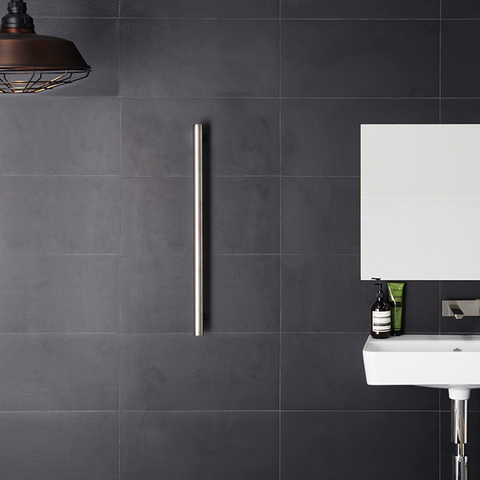 Hydrotherm Bespoke 900 Single Tube Heated Towel Rail - Brushed Nickel