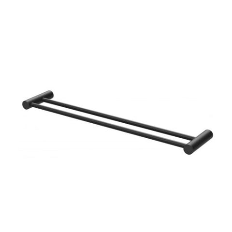 Phoenix Vivid Slimline Double Towel Rail 600mm - Matte Black