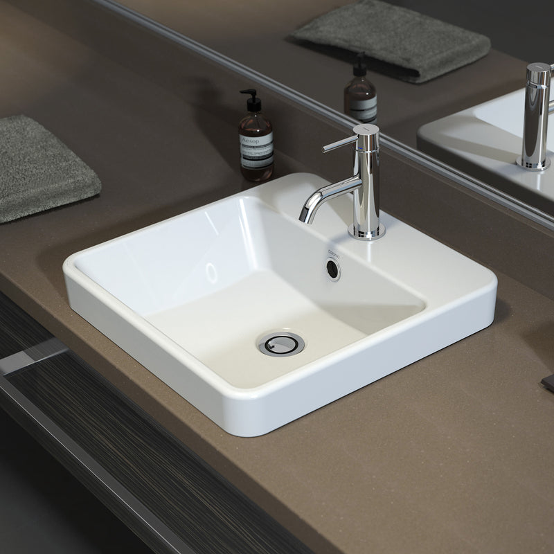 Carboni Seamless Inset Vanity Basin with 1 tap hole