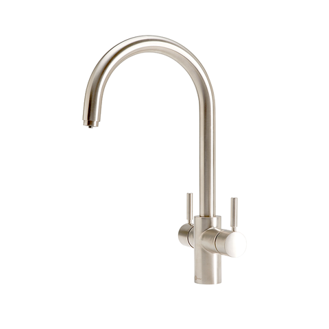 Insinkerator 3003JBR Multitap Hot / Cold & Filtered Water J-Shape Tap - Brushed Nickel