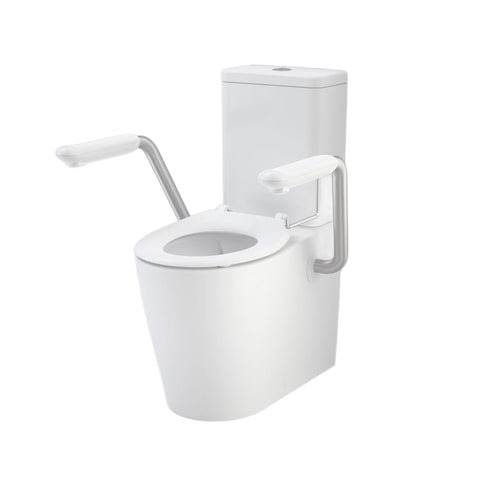 Caroma Care 660 Cleanflush WFCC Easy Height Suite with Armrests and Single Flap Seat