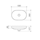 Caroma Liano II 530mm Pill Inset Basin - Matte Grey