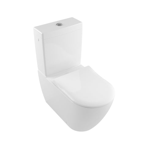 Villeroy & Boch Subway 2.0 DirectFlush Ceramic Plus S or P-Trap Slim Seat BTW Toilet Suite - Back Entry