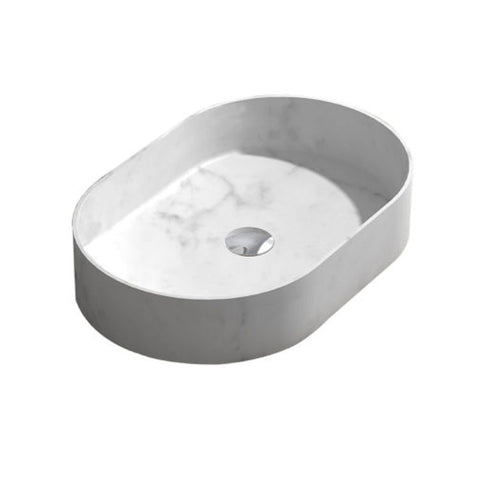 Parisi Natural stone 58 Marble Wash Basin - Gloss White