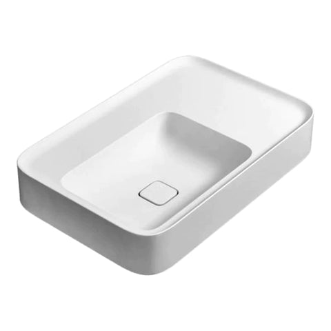Parisi Cameo Wall Basin 750x500 - 3 Tap Holes - Matte White